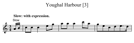 Youghal Harbour [3] - staff notation