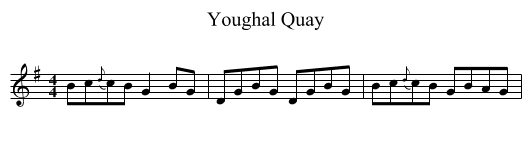 Youghal Quay - staff notation