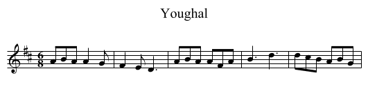 Youghal - staff notation