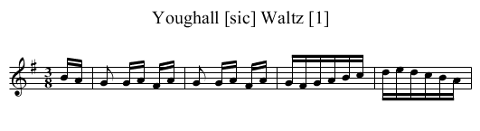 Youghall [sic] Waltz [1] - staff notation