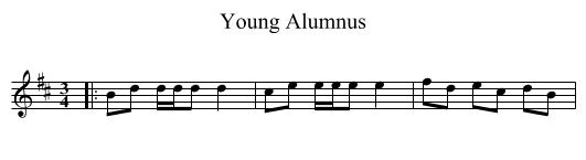 Young Alumnus - staff notation