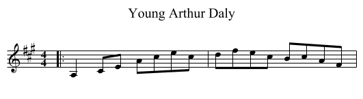 Young Arthur Daly - staff notation