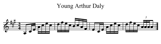 Young Arthur Daly - staff notation