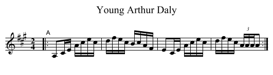 Young Arthur Daly - staff notation