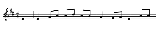 Young Barbour - staff notation