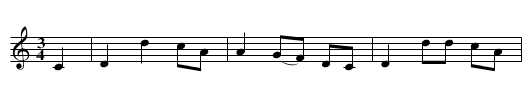 Young Benjie - staff notation