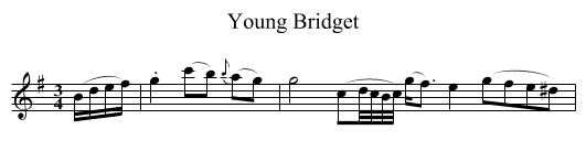 Young Bridget - staff notation