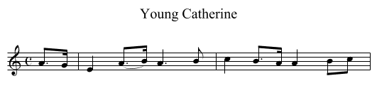 Young Catherine - staff notation