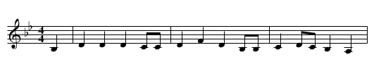 Young Charlotte - staff notation