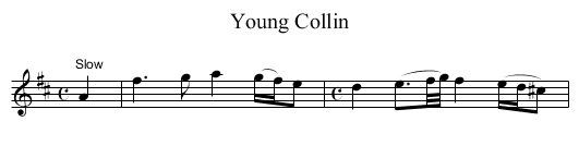 Young Collin - staff notation