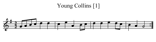 Young Collins [1] - staff notation