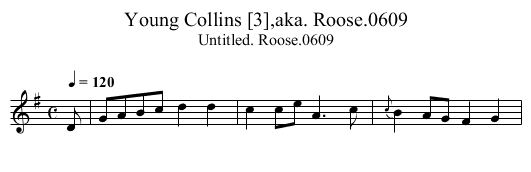 Young Collins [3],aka. Roose.0609 - staff notation
