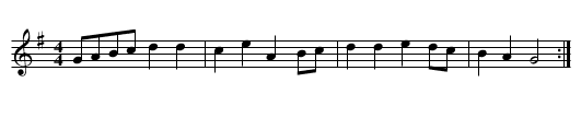 Young Collins - staff notation