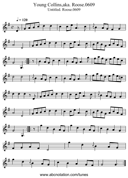 Young Collins,aka. Roose.0609 - staff notation