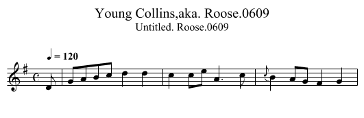 Young Collins,aka. Roose.0609 - staff notation