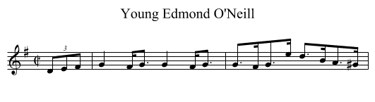 Young Edmond O'Neill - staff notation