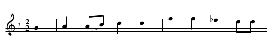 Young Hunting - staff notation