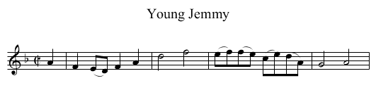 Young Jemmy - staff notation