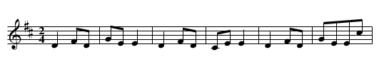 Young Jenny's Delight - staff notation