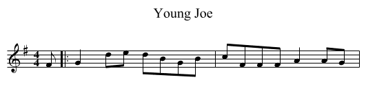 Young Joe - staff notation