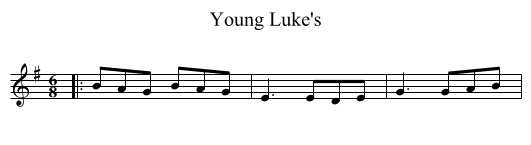 Young Luke's - staff notation