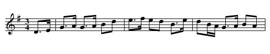 Young Man's Dream - staff notation