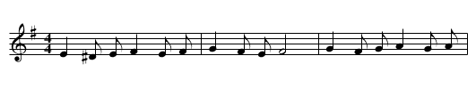 Young Man's Fancy - staff notation