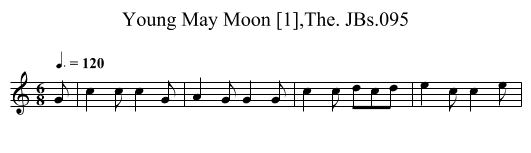 Young May Moon [1],The. JBs.095 - staff notation