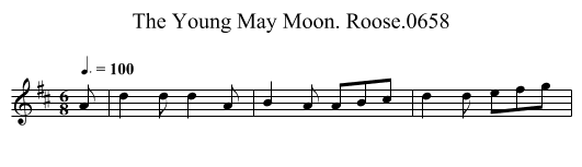 Young May Moon. Roose.0658, The - staff notation