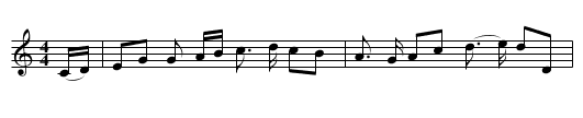 Young Peggy - staff notation
