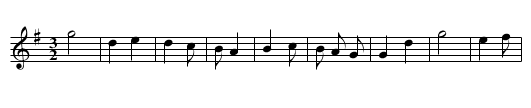 Young Phillis - staff notation