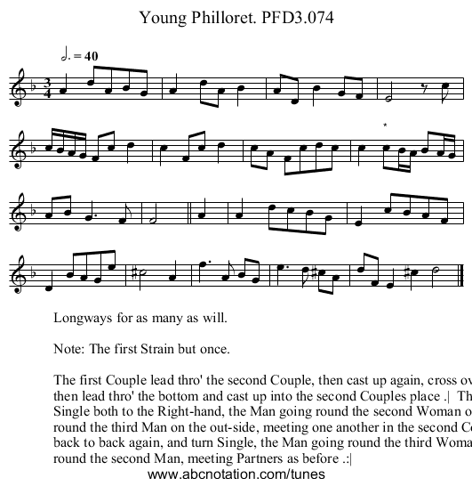 Young Philloret. PFD3.074 - staff notation