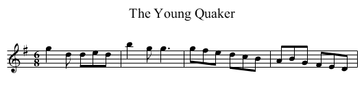 Young Quaker, The - staff notation