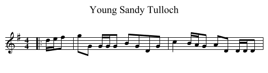 Young Sandy Tulloch - staff notation