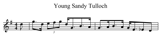 Young Sandy Tulloch - staff notation