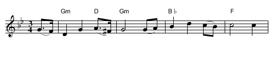 Young Terence Mac Donough - staff notation