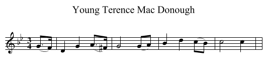 Young Terence Mac Donough - staff notation