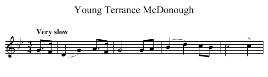 Young Terrance McDonough - staff notation