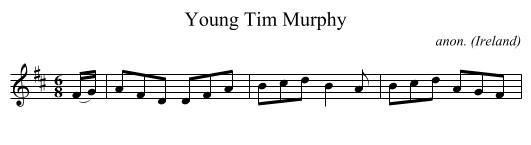 Young Tim Murphy - staff notation