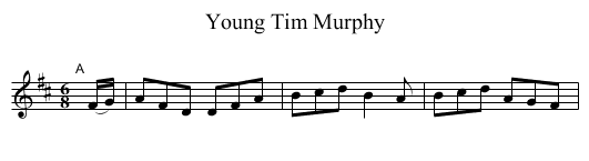 Young Tim Murphy - staff notation