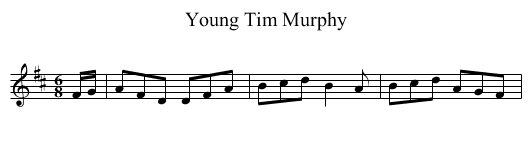Young Tim Murphy - staff notation