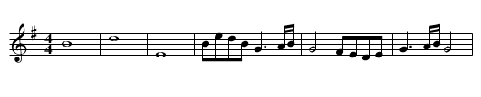 Yu e lang - staff notation