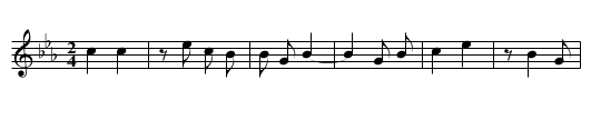 Yuer lang - staff notation