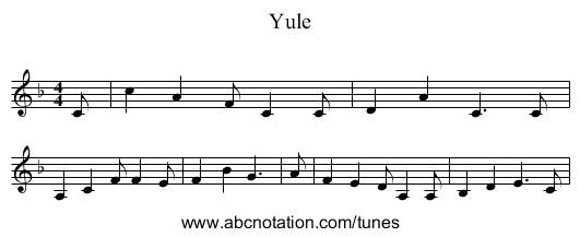 Yule - staff notation