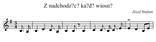Z nadchodz?c? ka?d? wiosn? - staff notation