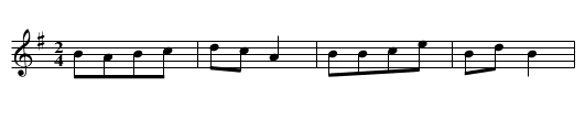Z poniedzialku na wtorek przywedrowal pacholek - staff notation