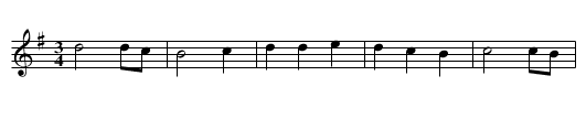 Zadnyj nevi - staff notation