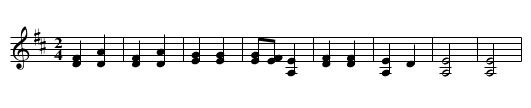 Zagorski Drmes - staff notation