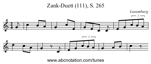 Zank-Duett (111), S. 265 - staff notation