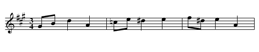 Zasial walkon koprem rola - staff notation